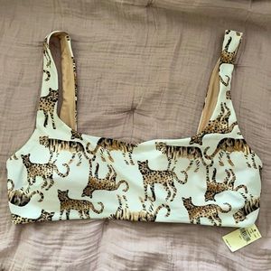 Aerie Leopard Cat Bikini Top